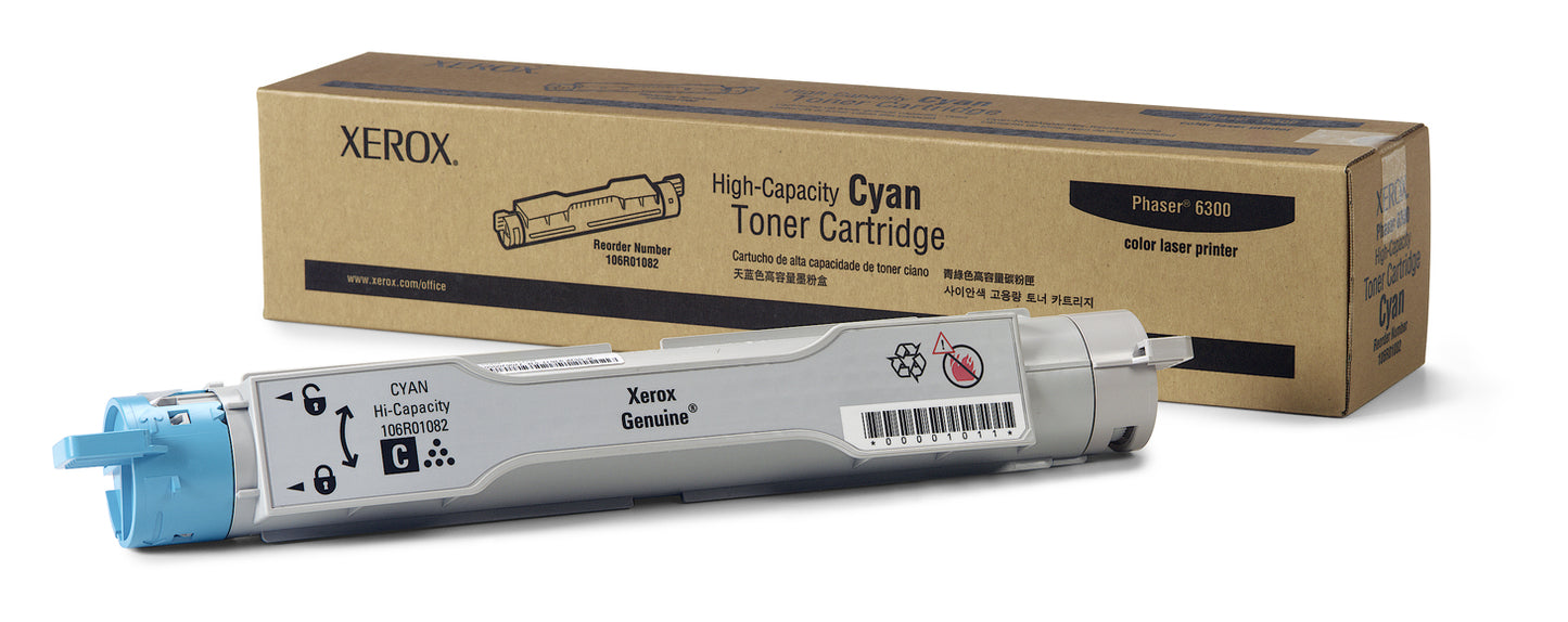 Xerox 106R01082 Cyan Toner Cartridge - Genuine & Remanufactured