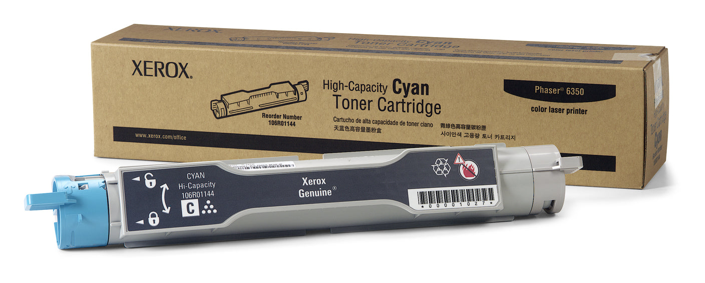 Xerox 106R01144 Cyan Toner Cartridge - Genuine & Remanufactured