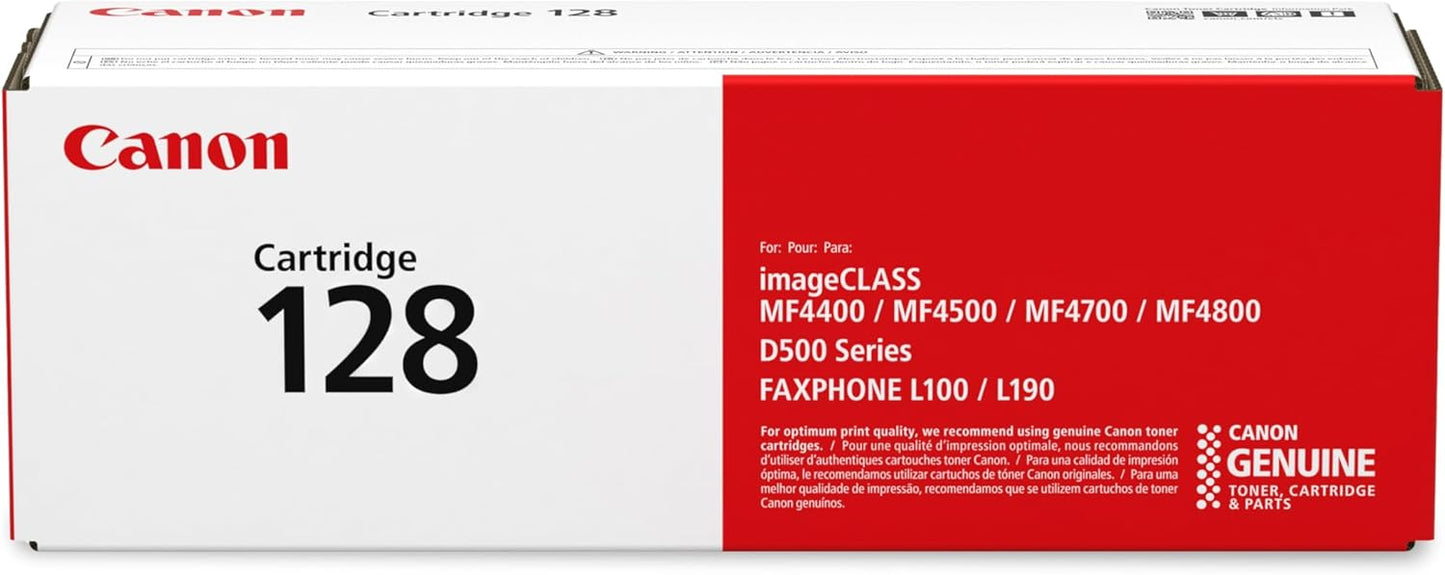 Canon 128 Black Laser Toner Cartridge - Genuine & Remanufactured