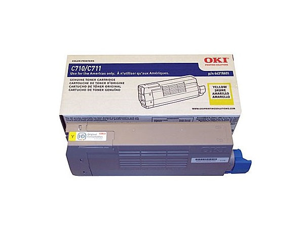 Okidata 44318601 Yellow Laser Toner Cartridge - Genuine & Remanufactured