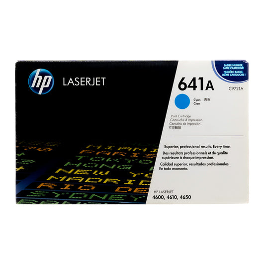 HP 641A (C9721A) Cyan Toner Cartridge - Genuine & Remanufactured