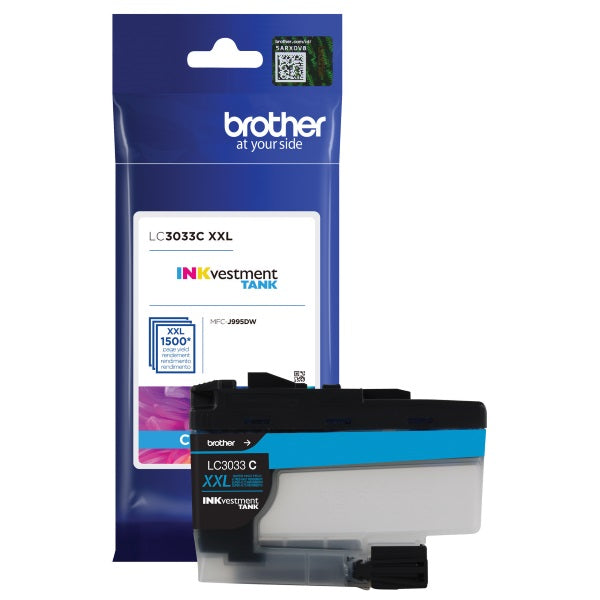 Brother LC3033C Cyan Ink Cartridge - Genuine & Remanufactured