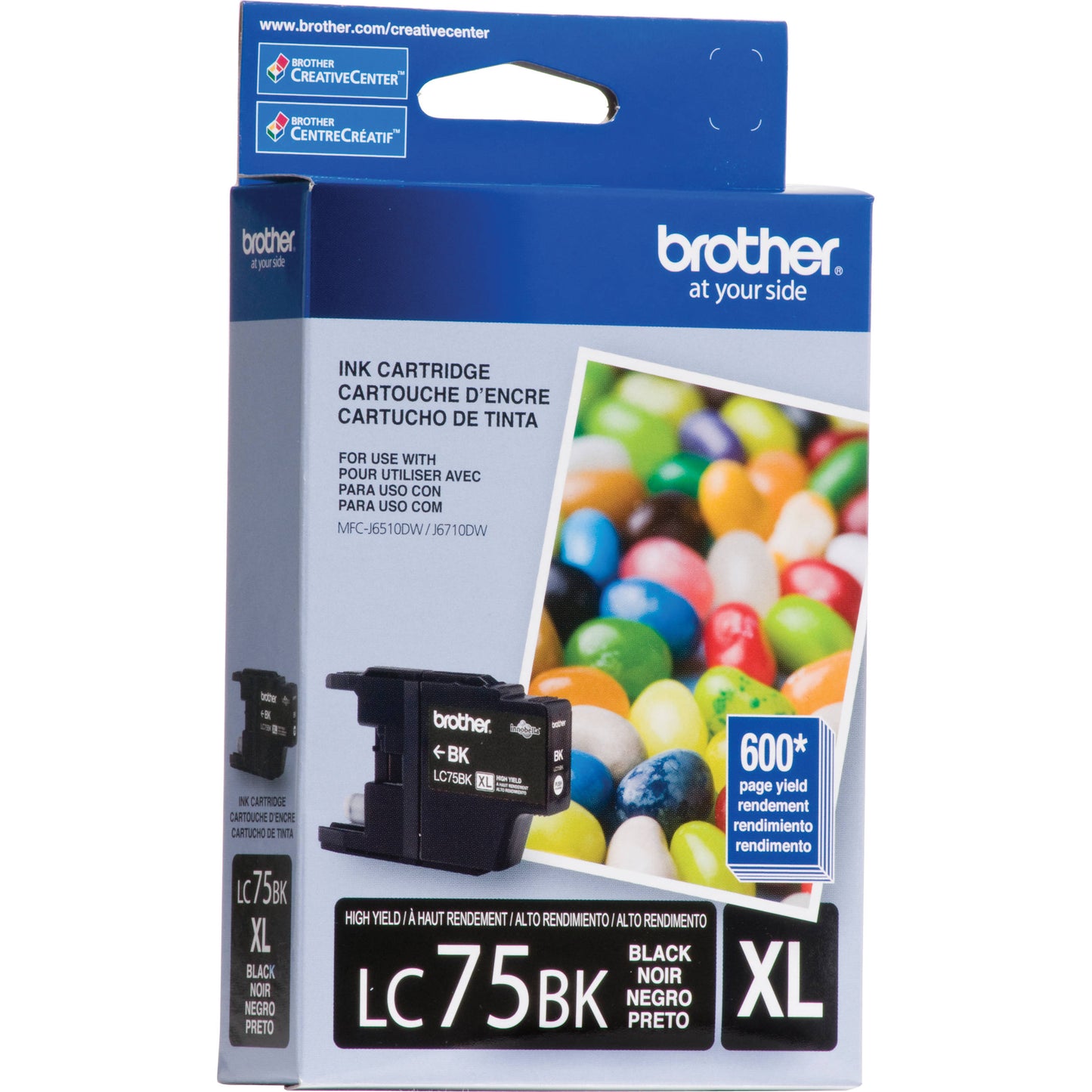 Brother LC75BK Black Inkjet Cartridge - Genuine & Remanufactured