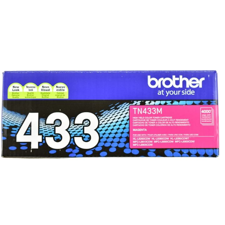 Brother TN433M (TN433M) Magenta Toner Cartridge - Genuine & Remanufactured