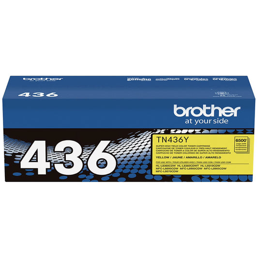 Brother TN436Y (TN436Y) Yellow Toner Cartridge - Genuine & Remanufactured
