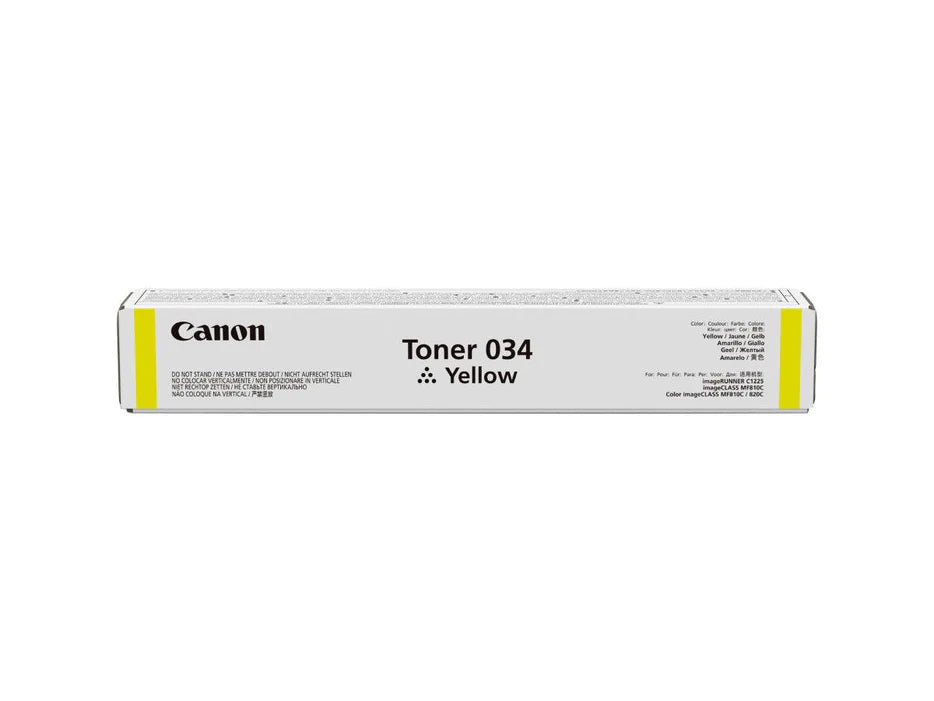 Canon 034 Yellow Toner Cartridge - Genuine 7 Remanufactured