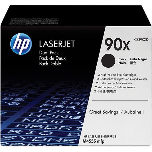 HP 90X (CE390X) Black Toner Cartridge - Genuine & Remanufactured