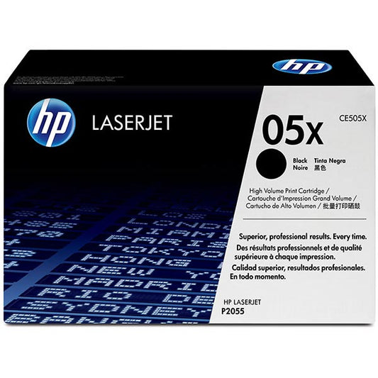 HP 05X (CE505X) Black Toner Cartridge — Genuine & Remanufactured
