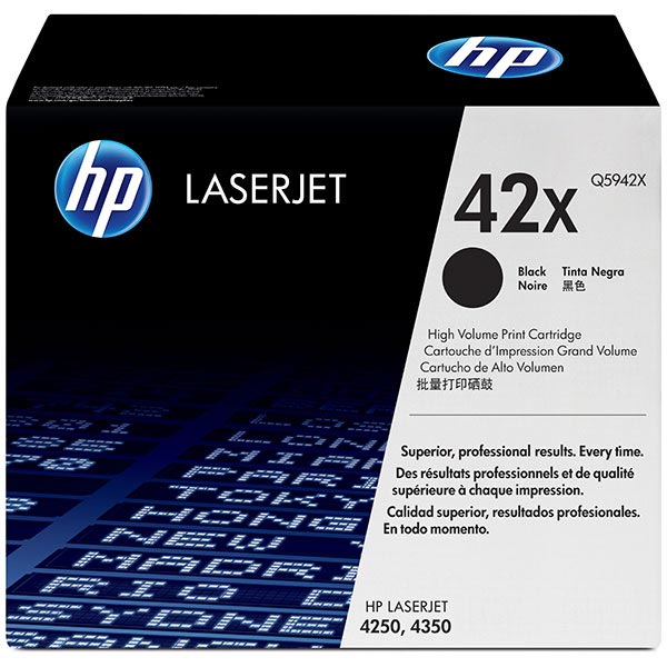 HP 42X (Q5942X) Black Toner Cartridge - Genuine & Remanufactured