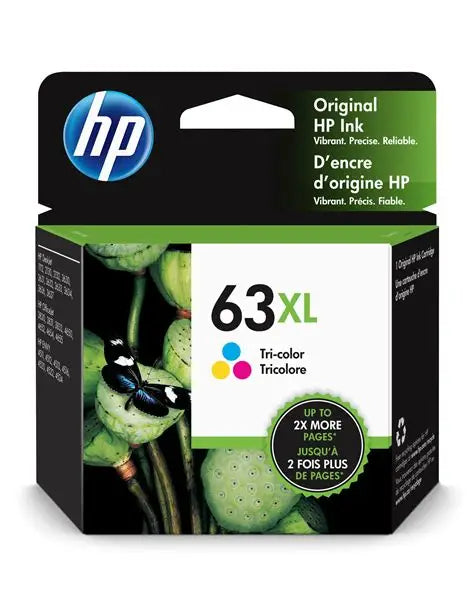HP 63XL Color InkJet Cartridge - Genuine & Remanufactured