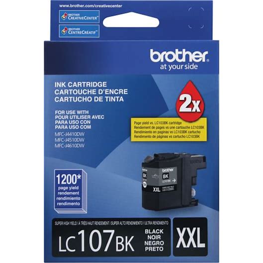 Brother LC107BK Black Inkjet Cartridge - Genuine & Remanufactured