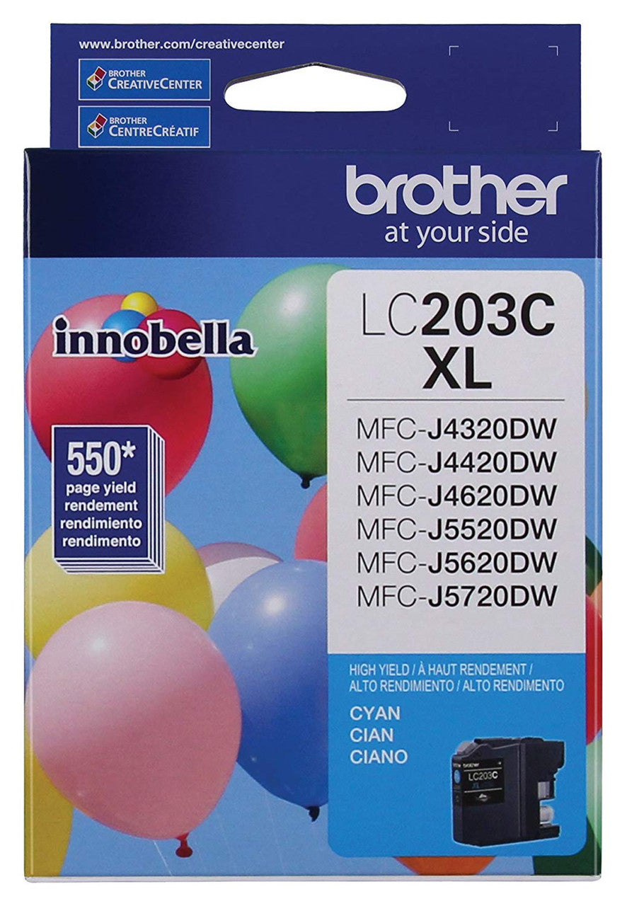Brother LC203C Cyan Ink Cartridge - Genuine & Remanufactured