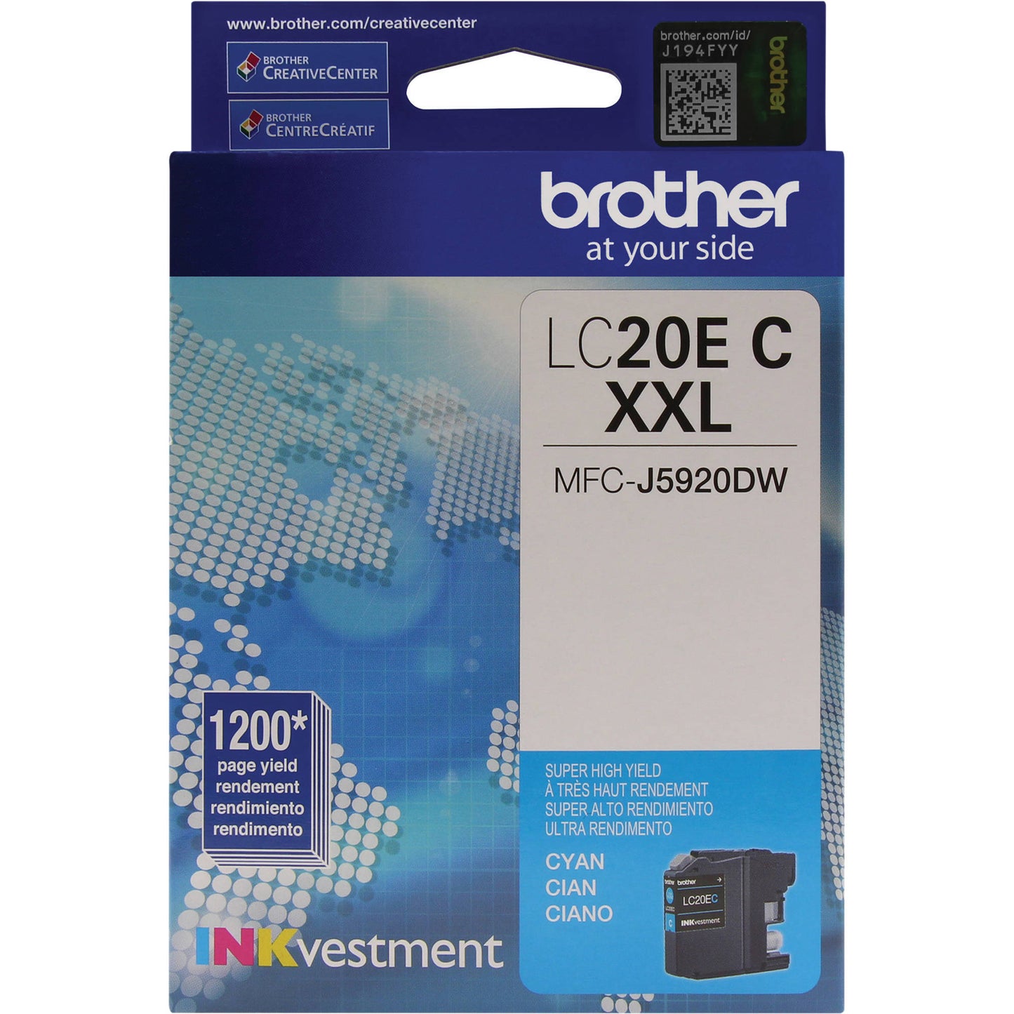 Brother LC20EC Cyan Inkjet Cartridge - Genuine & Remanufactured