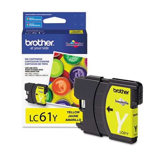Brother LC61Y Yellow Toner Cartridge - Genuine & Remanufactured