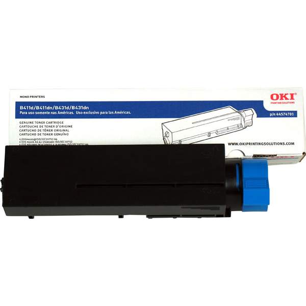 Okidata 44574701 Black Laser Toner Cartridge - Genuine & Remanufactured