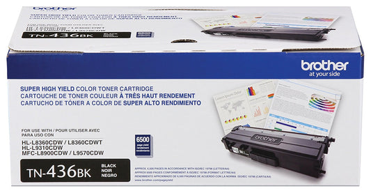 Brother TN436BK (TN436) Black Toner Cartridge — Genuine & Remanufactured