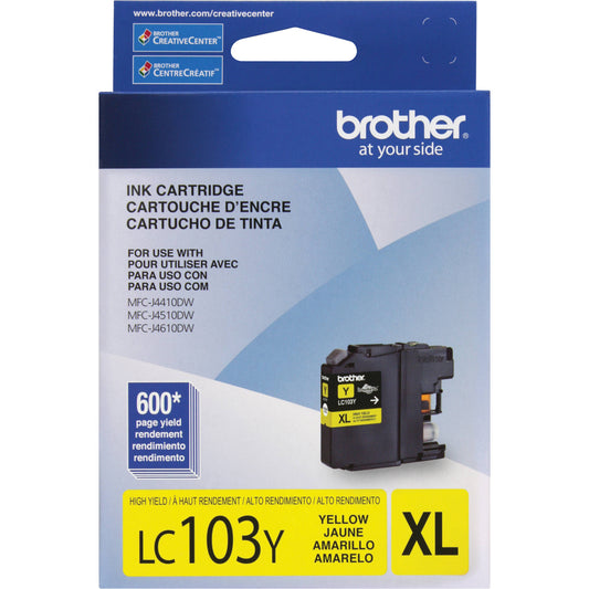Brother LC103Y Yellow Inkjet Cartridge - Genuine & Remanufactured