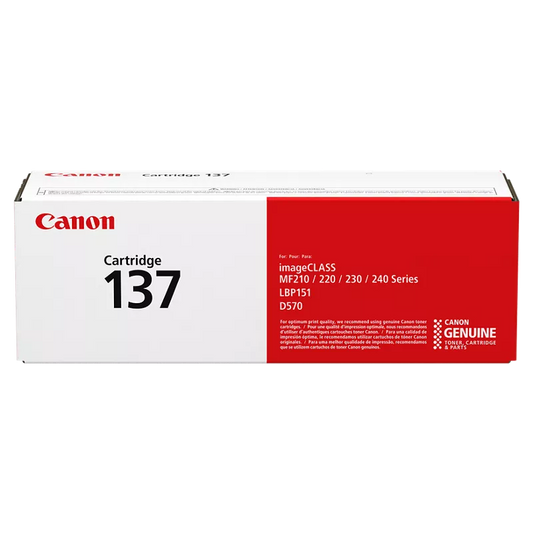 Canon 137 (9435B001AA) Black Toner Cartridge - Genuine & Remanufactured