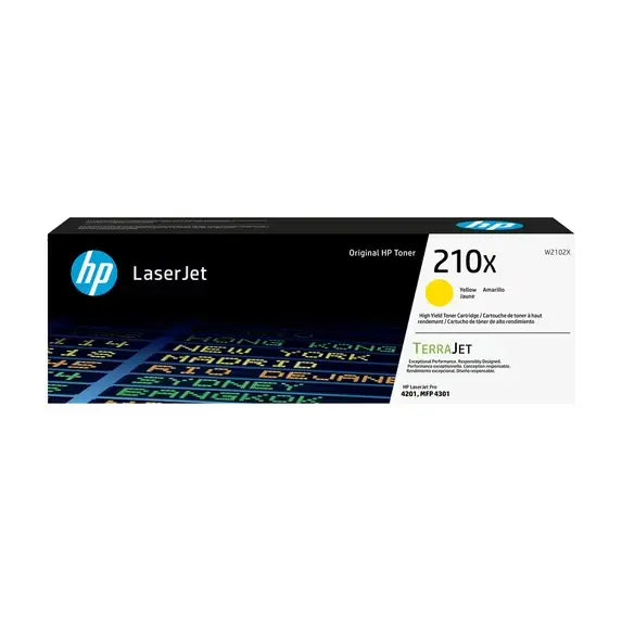 HP 210X (W2102X) Yellow Toner Cartridge - Genuine & Remanufactured
