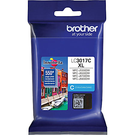 Brother LC3017C Cyan ink cartridge - Genuine & Remanufactured