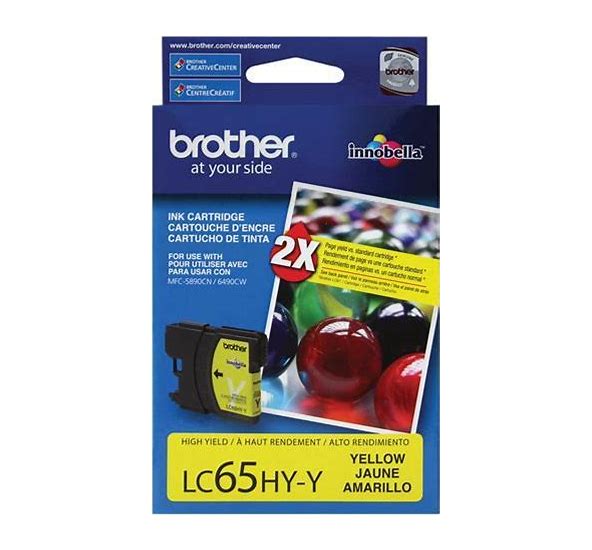 Brother LC65HYY Yellow Inkjet Cartridge - Genuine & Remanufactured