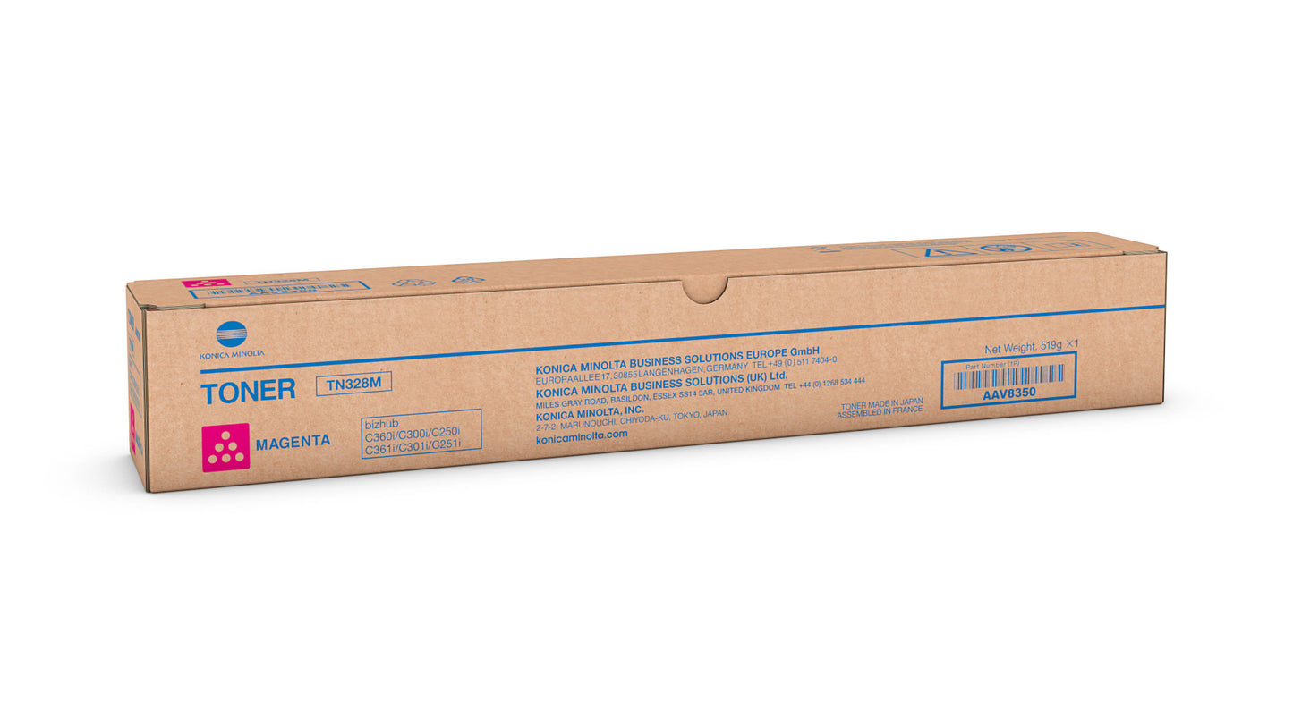 Konica Minolta TN328M Magenta Toner Cartridge - Genuine & Remanufactured