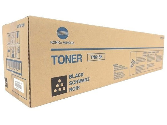 Konica Minolta TN613K Black Toner Cartridge - Genuine & Remanufactured