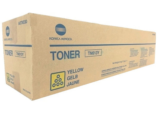 Konica Minolta TN613Y Yellow Toner Cartridge - Genuine & Remanufactured