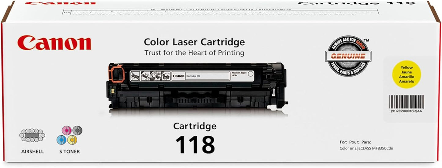 Canon 118 Yellow Laser Toner Cartridge - Genuine & Remanufactured