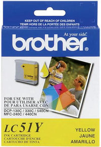 Brother LC51Y Yellow Inkjet Cartridge - Genuine & Remanufactured