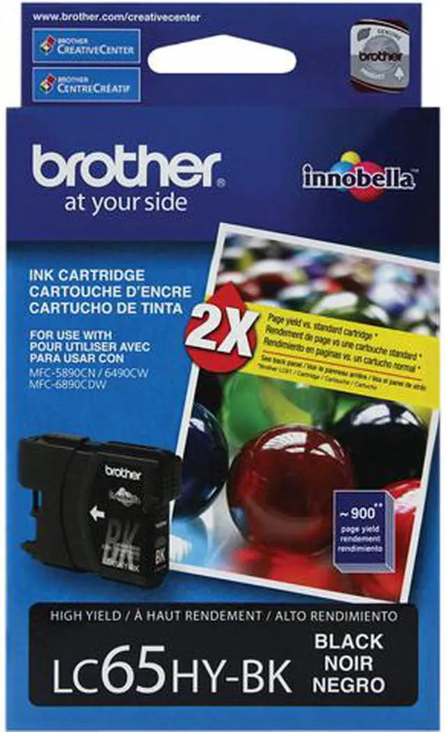 Brother LC65HYBK Black Inkjet Cartridge - Genuine & Remanufactured