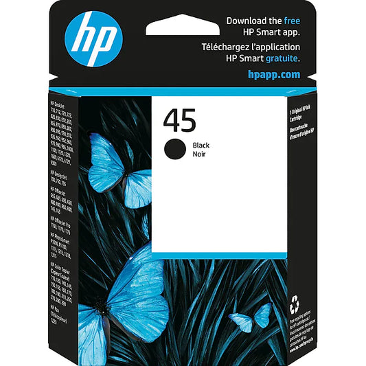 HP 45 (51645A) Black Toner Cartridge - Genuine & Remanufactured