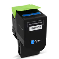 Lexmark 78C10C0 Cyan Toner Cartridge - Genuine & Remanufactured