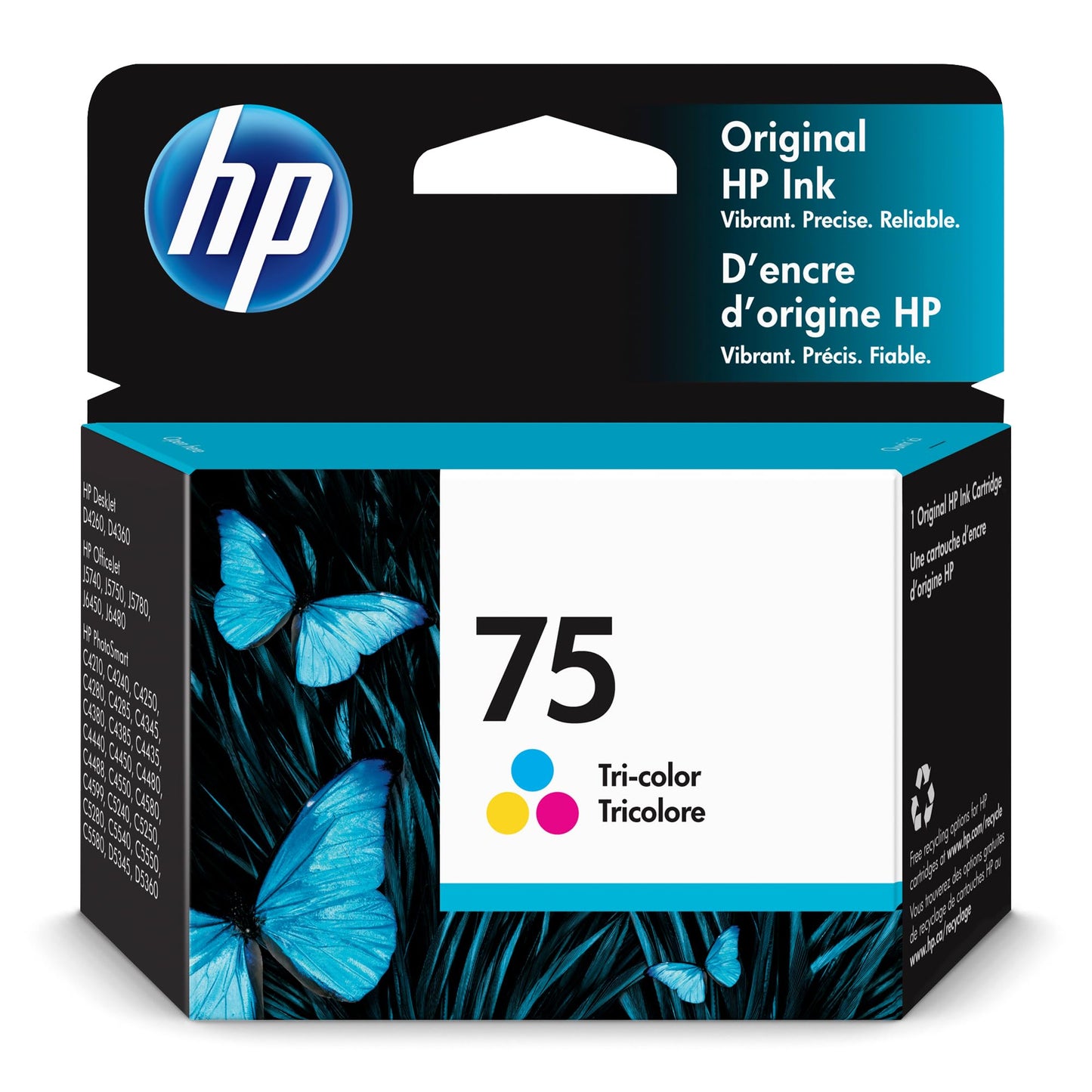HP 75 (CB337WN) Tri-Color Inkjet Cartridge - Genuine & Remanufactured