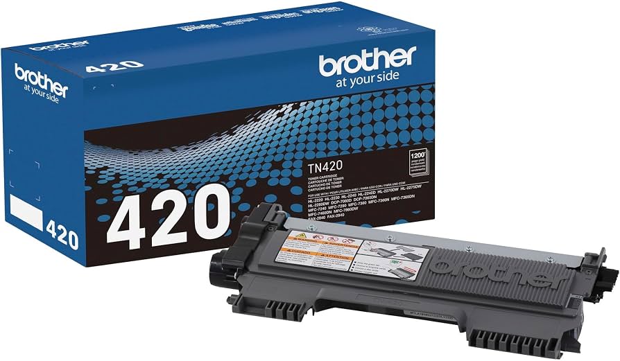 Brother TN420 Black Toner Cartridge - Genuine & Remanufactured