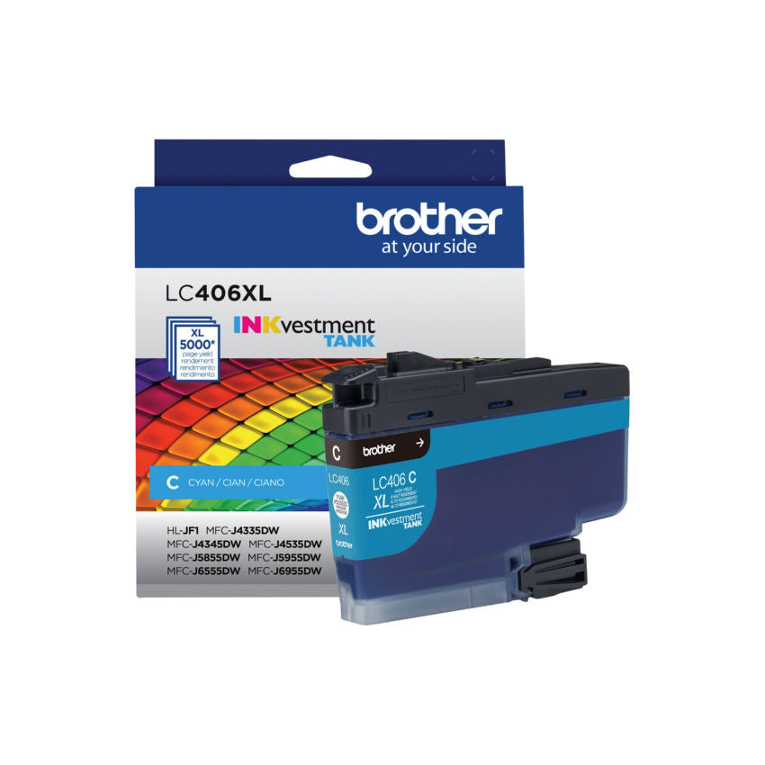 Brother LC406XLCS Cyan Ink Cartridge - Genuine & Remanufactured