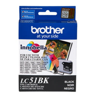 Brother LC51BK Black ink cartridge - Genuine & remanufactured