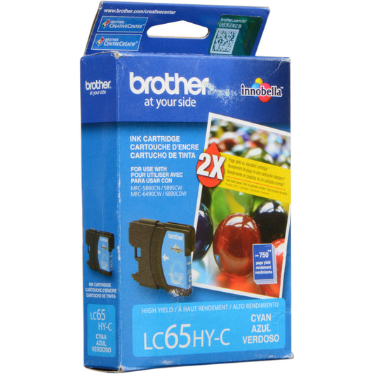 Brother LC65HYC Cyan Inkjet Cartridge - Genuine & Remanufactured