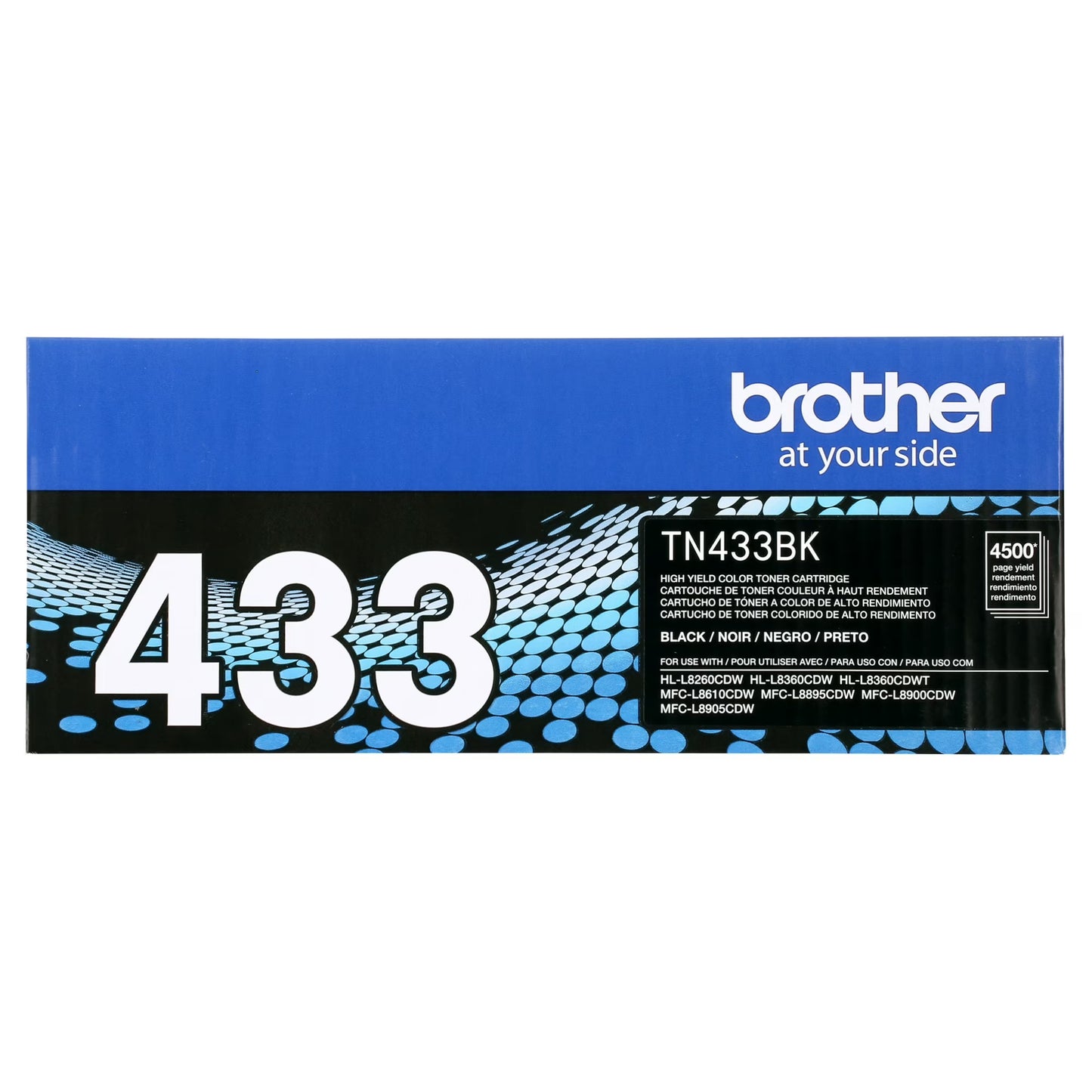 Brother TN433BK (TN433BK) Black Toner Cartridge - Genuine & Remanufactured