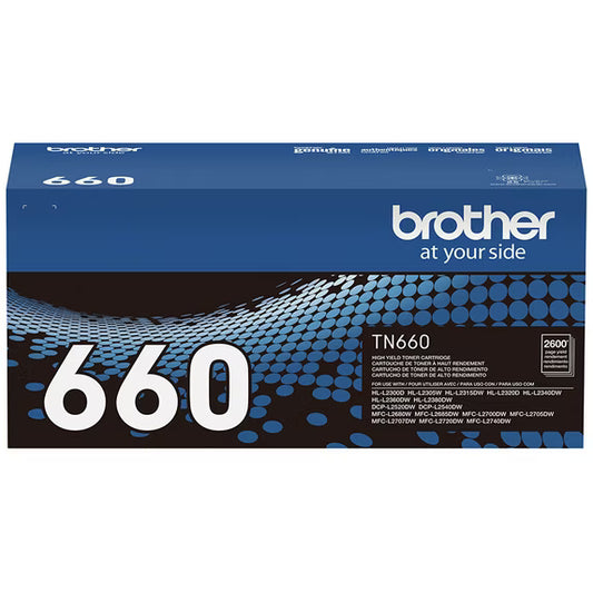 Brother TN660 (TN660) Black Toner Cartridge - Genuine & Remanufactured
