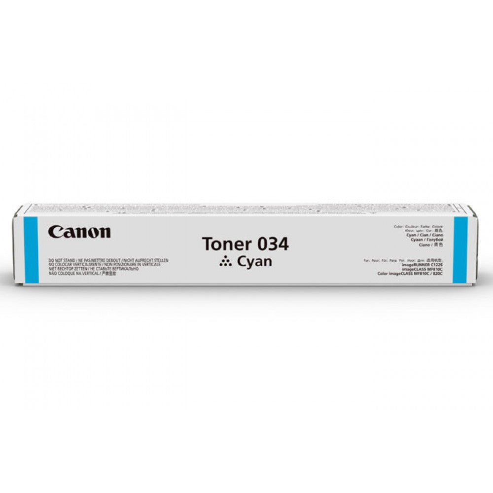 Canon 034 Cyan Toner Cartridge - Genuine & Remanufactured