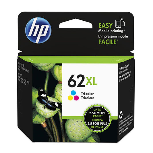HP 62XL (C2P07AN) Tri-Color Toner Cartridge - Genuine & Remanufactured