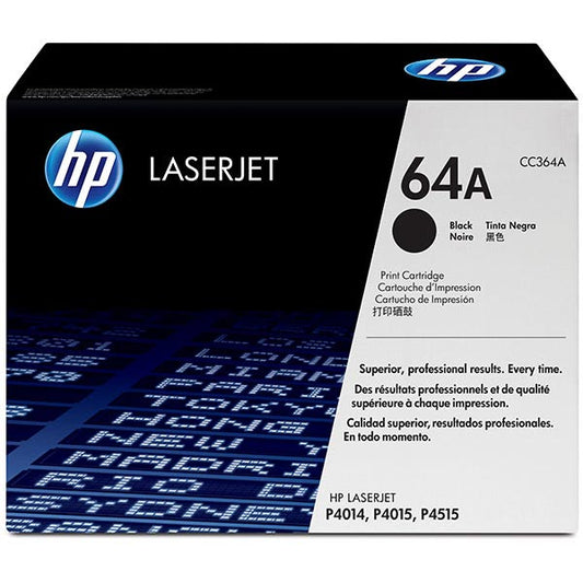 HP 64A (CC364A) Black Toner Cartridge - Genuine & Remanufactured
