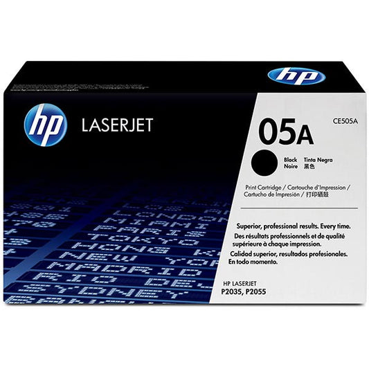 HP 05A (CE505A) Black Toner Cartridge — Genuine & Remanufactured