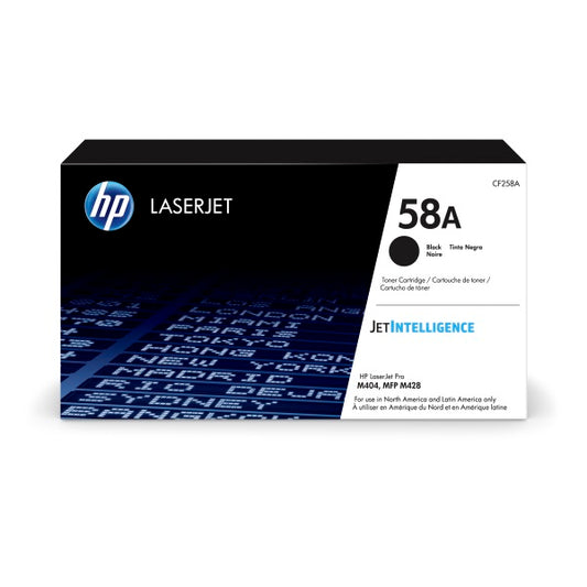 HP 58A (CF258A) Black Toner Cartridge — Genuine & Remanufactured