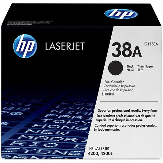 HP 38A (Q1338A) Black Toner Cartridge - Genuine & Remanufactured