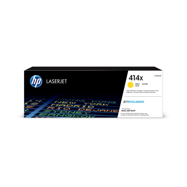 HP 414X (W2022X) Yellow Toner Cartridge - Genuine & Remanufactured
