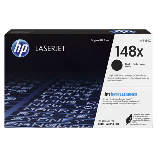 HP 148X (W1480X) Black Toner Cartridge — Genuine & Remanufactured