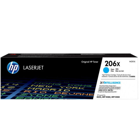 HP 206X (W2111X) Cyan Toner Cartridge - Genuine & Remanufactured