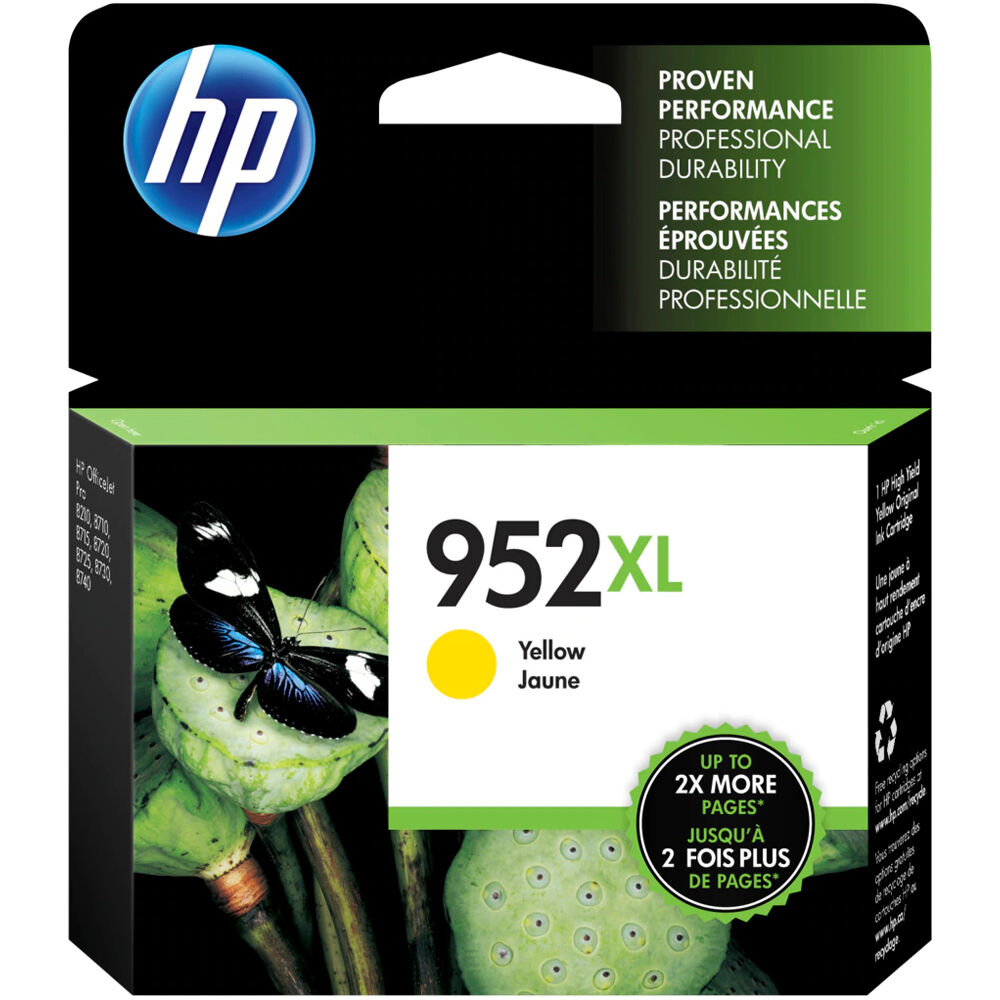 HP 952XL Yellow Ink Cartridge - Genuine & Remanufactured